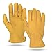 Illinois Glove Company 59LB Premium Heavy Duty Grain Elkskin Gloves, L, Gold, Unlined