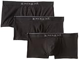 papi Men's 3-Pack Brazilian Solid Trunk, Black, Small