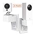 Outlet Wall Mount Compatible Wyze Cam Pan, Upgraded Version AC Outlet Wall Plug Mount Stand Holder Bracket Without Messy Wires or Wall Damage - 2 Pack