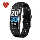 KEEPONFIT Fitness Tracker, Activity Tracker Watch with Heart Rate Monitor, IP68 Waterproof Pedometer Watch Smart Fitness Band with Step Counter for Kids Women and Men