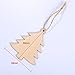 Sumind 30 Pieces Wood Christmas Tree Blanks Wooden Tree Embellishments with 10 Meters Natural Twine for Holiday Party Decoration