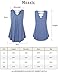 A Line Tank Top , Messic Womens Sleeveless Shirts Scoop Neck Pleats A Line Criss-Cross Back Tank Top(XX-Large,Violet)