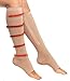 Zipper Compression Socks (2 Pairs), Open Toe Leg Support Medical Edema Varicose Veins Swollen Sore Knee Stockings