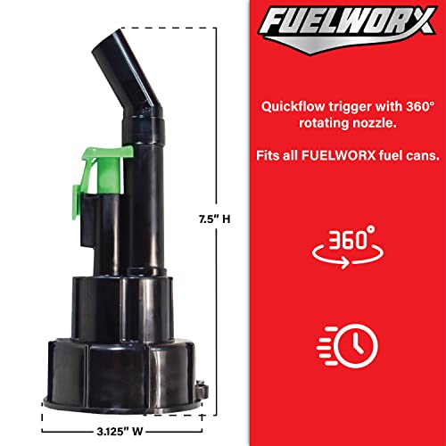 Fuelworx 5 Gallon Gas Can, CARB Compliant, Stackable, Red photo 12