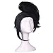 ColorGround Short Anime Cosplay Wig with Detachable Ponytail (Black)