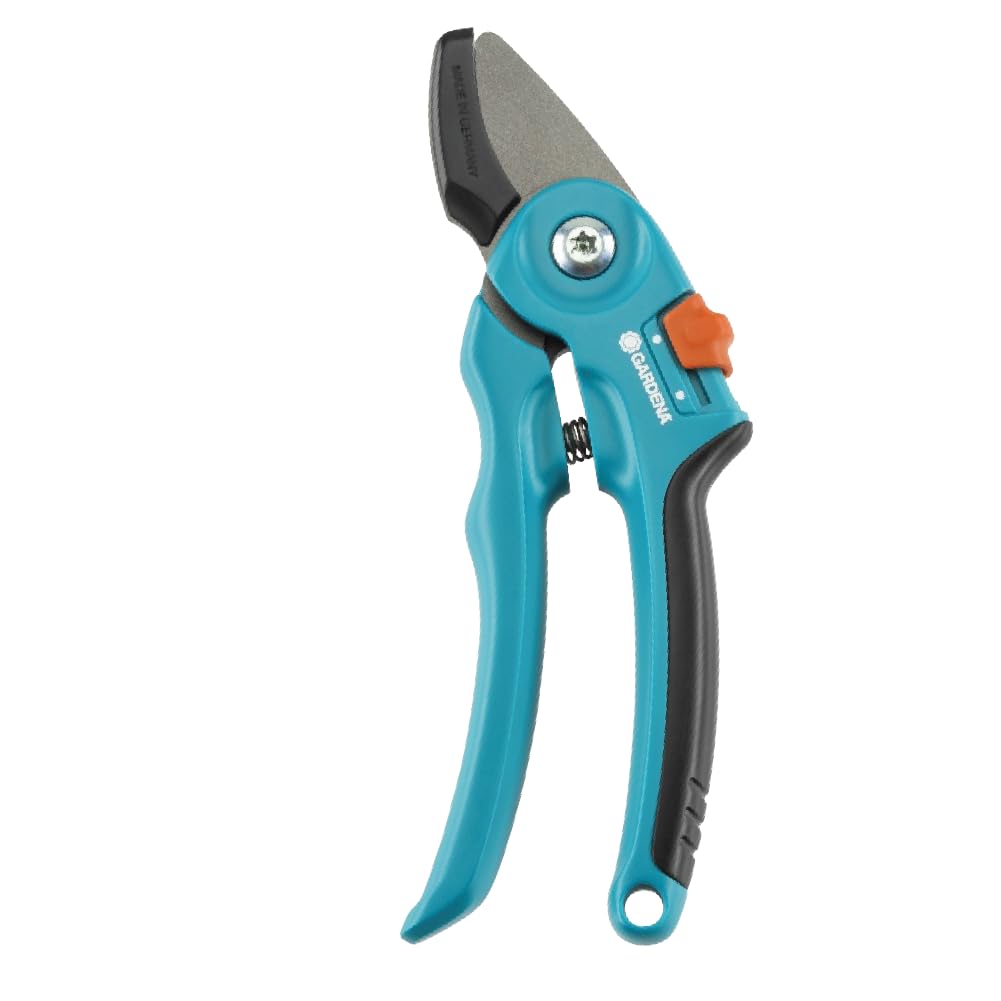 GARDENA secateurs A/S: Stable Secateurs with Anvil Blade for Older and Dry Wood to 18 mm in Diameter, with Two Handle Positions and Ergonomic Handles (8855-20)