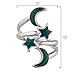LUX ACCESSORIES Galaxy Celestial Crescent Moon Star Mood Wrap Ring