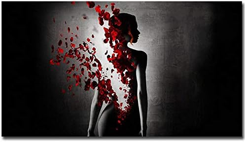 xuhpiar Naked Butterfly Woman Painting Original Handmade Canvas Painting Modern Art Acrylic Mural On Canvas Suitable For Bedroom Living Room 40X50Cm