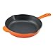 Zelancio Enameled 10-Inch Cast Iron Skillet, Oven Safe Smooth Surface Frying Pan. Perfect for Steak, Fajitas, Eggs, and So Much More, Orange