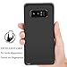 for Samsung Galaxy Note 8 Case (Black), COOLQO [Dual Layer] [Shock Absorbent] Armor Hybrid Defender Anti-Drop Protective Shockproof Cover Skin + Phone Metallic Plate for Any Magnetic Car Mount