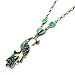SEGG JA321 Faux Emerald Peacock Pendant Necklace, Large Stunning Design Necklace