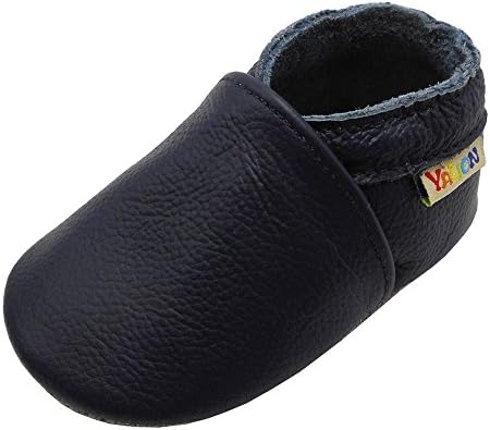 Baby Shoes Soft Leather Shoes Slip-on Shoes with Elastic Ankle Baby Boys Girls Slippers Anti-Slip First Walking Crib Shoes Moccasins for Toddlers Infant