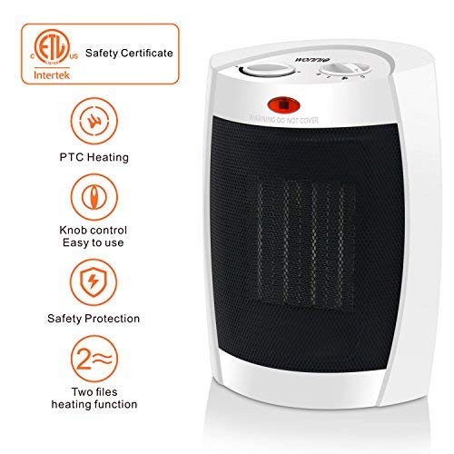 2 WONNIE+Portable+Ceramic+Adjustable+Thermostat