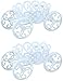 White Magical Fairy Princess Quinceanera Wedding Birthday Baby Shower Decorations Cupcake Stand Place Card Holder Cake Topper Party Favor Keepsake Carriage Rack 4L x 2.35H x 2W inch - 2 Piece Set