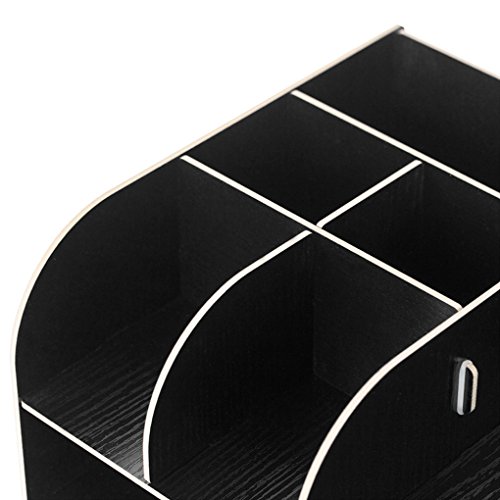 Office Supplies Desktop Organizer File Tray Wooden Pen Holder Sorter Storage Books Container Makeups Box Magazines Racks Counter Accessories Remote Controls Case Home School Student Workspace - Thumbnail 3