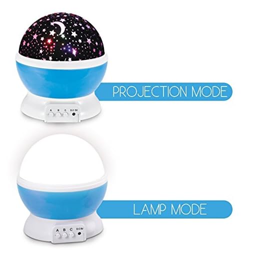 Night Light Kids Lamp, Romantic Rotating Sky Moon & Cosmos Cover Projector Night Lighting for Children Adults Bedroom, Mood/Decorative Light, Baby Nursery Light, Living Room Gift - Image 5