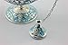 SY Crafts Enamel Metal Aladdin Genie Lamps Legend Aladdin Magic Lamp (Silver+Blue)