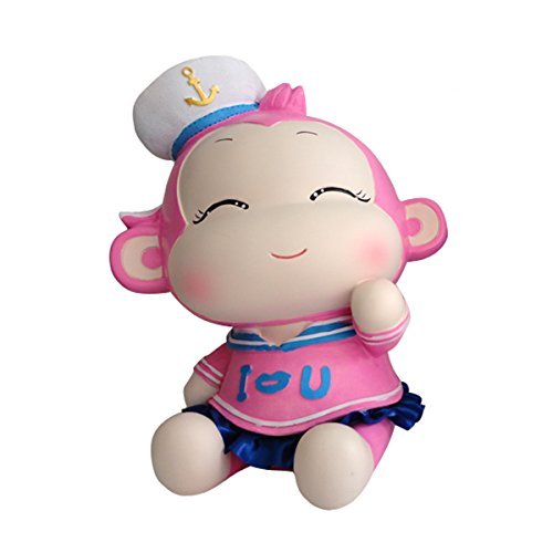 Cute Navy Style Pink Monkey Piggy Bank Wedding Xmas Christmas Birthday Valentine Gift