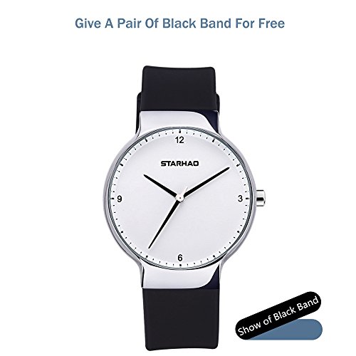PALADA Women’s Quartz Analog Wrist Watch with 2 Pair of Soft Silicone Band