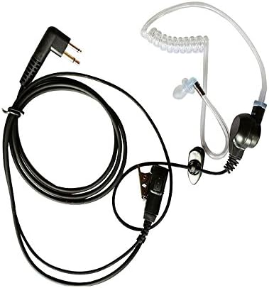 Marvogo Advanced Nipple Covert Acoustic Tube Bodyguard FBI Earpiece Headset Mic PTT/VOX Compatible with 2-pin Motorola Radio CP040 CP200 XTNi DTR VL50