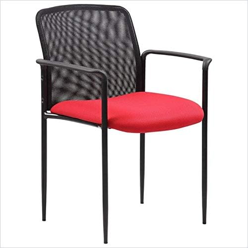 Scranton & Co Stackable Mesh Guest Chair in Red