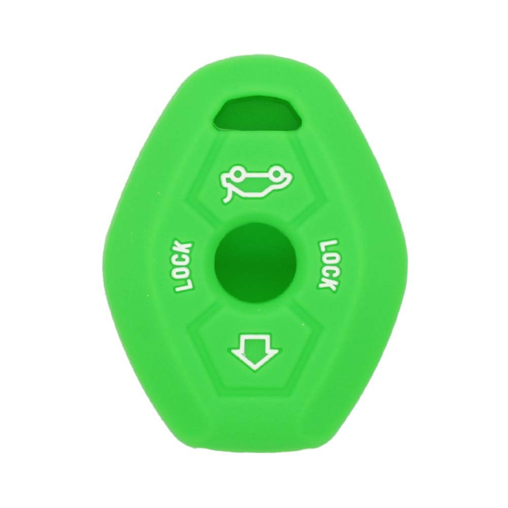 BROVACS Silicone Cover Protector Case Holder Skin Jacket Compatible with BMW 3 Button Remote Key Fob CV4902 Light Green