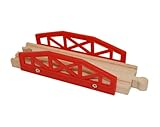 Wooden Train Track Bridge Piece - By Right Track Toys - 100% Compatible with All Major Brands including Thomas Wooden Railway System