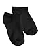 Hanes Big Boys' 6 Pairs No Show Socks,Black,Large(3-9)