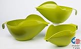 Pourfect Original Spill-Proof 6, 8 and 12 Cup Mixing Bowl Set, Green Apple
