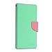 LG G3 Case, GMYLE(R) Wallet Case Classic for LG G3 - Mint Green & Pink Cross Pattern PU Leather Slim Wallet Case Flip Stand Cover (Not Fit For LG G3 S, Beat and Vigor)