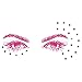 Tattify Face Jewels, Rhinestone Rave Colorful Stars (Set of 1) Self-Adhesive and Easy To Stick On Eye Gems and Rocks, Long Lasting and Waterproof