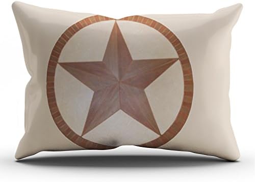 ZeDae Pillowcase Personalized Western Texas Star Cushion Pillowcases Cute Home Decorative Throw Pillow Covers Cases Lumbar 12x24 Inches One Sided