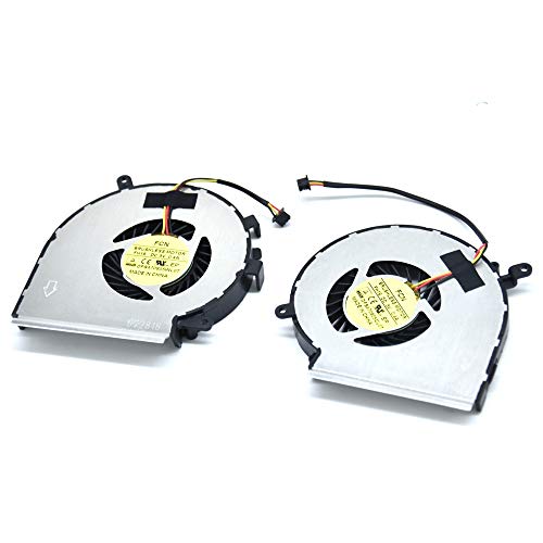 BAY Direct Replacement Laptop CPU + GPU Cooling Fan 3-Wire for MSI GE62 GE72 PE60 PE70 GL62 GL72 Compatible Part Number: PAAD06015SL