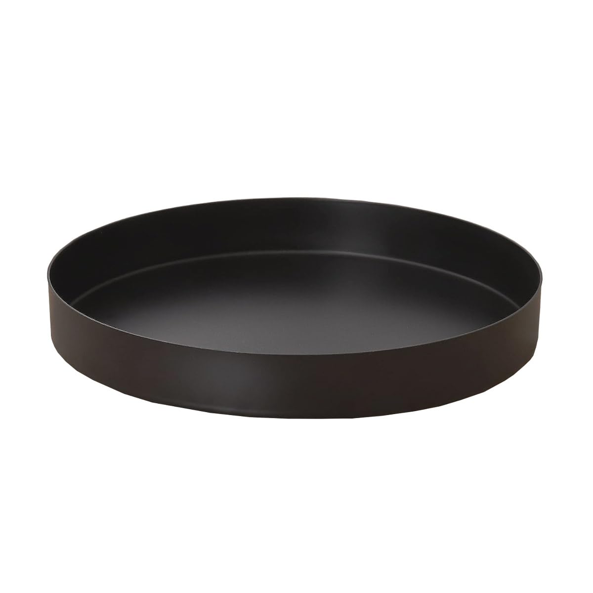 Photo 1 of Black Round Metal Candle Holder Tray, Decorative Serving Tray for Modern Farmhouse Home Decorations (7.8")