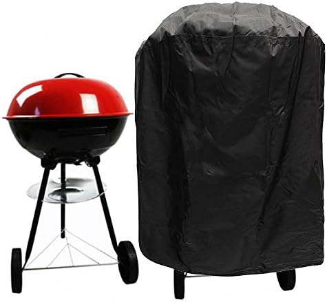 LU2000 Round Barbecue Smokers Cover, Heavy Duty Waterproof Dustproof Breathable Kettle Grill Cover Rain Cover, Outdoor Garden Patio BBQ Grill Protection with Storage Bag