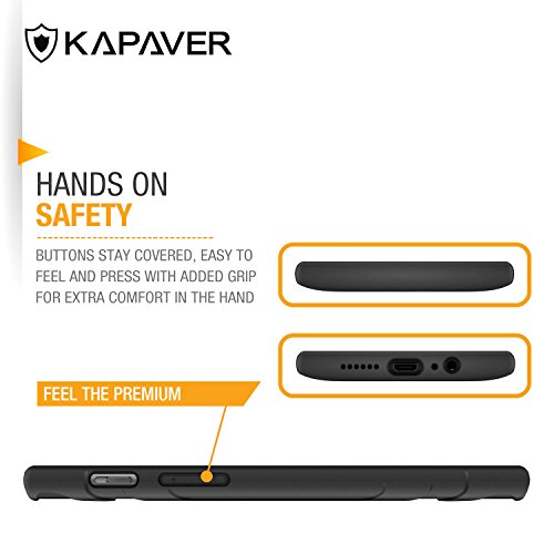KAPAVER® OnePlus 3 / OnePlus 3T Rugged Back Cover Case MIL-STD 810G Officially Drop Tested Solid Black Shock Proof Slim