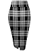 Womens Pencil Skirt for Office Wear KSK43584 10531 BLACK/WHITE Medium