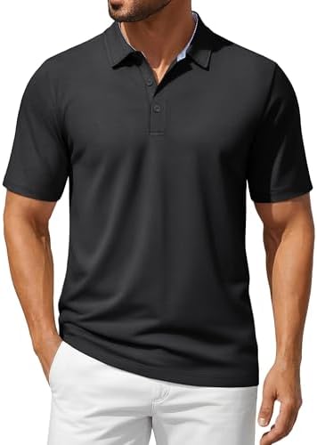 Amazon.com: PGA TOUR Men's Standard Pique Golf Short Sleeve Polo