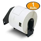 BETCKEY - Compatible DK-1202 (2-3/7" x 4") Replacement Shipping Labels,Compatible with Brother QL Label Printers[1 Rolls/300 Labels with Refillable Cartridge Frame]