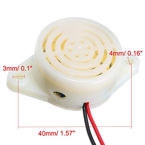OdiySurveil(TM) 6-Pack DC 3-24V Industrial SFM-27 Continous Beep Piezo Active Electronic Buzzer Kit,White - Thumbnail 5