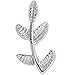 Humble Chic Tiny Leaf Studs - 925 Sterling Silver Dainty Branch Post Ear Stud Earrings, 925 Silver Tiny Branch, Sterling Silver, Hypoallergenic