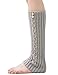 Womens Cable Knit Leg Warmers Long Knee High Knitted Crochet Boot Cuffs Button Socks