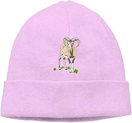 Jcdg Skull Caps Clover Goat Unisex Men Winter Skull Caps Knit Cotton Thick Cycling Beanie Hat