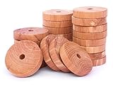 Cedar Rings Anti Moth Away Repellent for Closets & Drawers | 100% Natural Pantry Pest Killer | Clothes Storage Protection Odor Eliminator - Refresh Protect with Aromatic Oil Fragrance