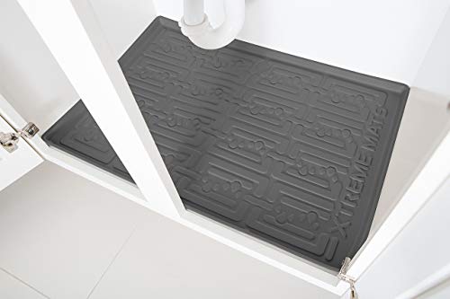 Xtreme Mats Under Sink Kitchen Cabinet Mat, 33 5/8 x 21 7/8, Grey