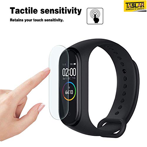 TASLAR Full Coverage Anti Bubble Front Screen Scratch Guard Protector Compatible with Xiaomi Mi Band 4 2019 (Pack of 2)