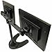 MonMount Dual LCD Freestanding Monitor Stand Up to 24-Inch, Black (LCD-6460B), Standard