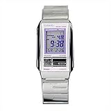 Casio #LA201W-6A Women's Futurist Metal Band Alarm Chronograph Watch