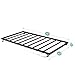 ZINUS Eden Bed Frame Only Roll Out Trundle Accommodates Twin Mattress Sold Separately, Black