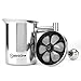 BlinkOne Milk Frother: Fine Mesh Manual Operated Hand Pump Foamer; Coffee Tea Friendly (14 Oz)